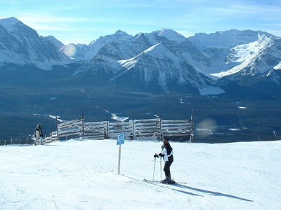 Missy getting ready to challenge Lake Louise.JPG